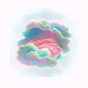 pink cloud  tattoo design idea