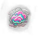 pink cloud  tattoo design idea