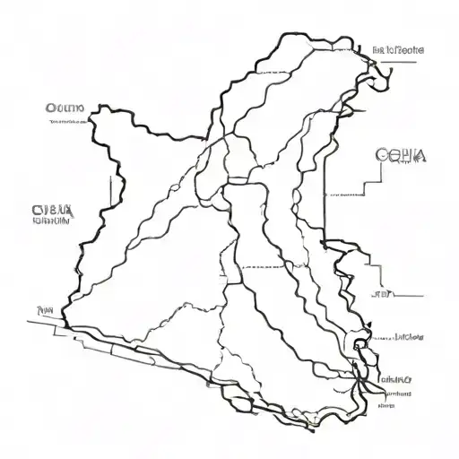 Map of country Georgia with black lines, veins should enter and exit the map. Veins should be outdide.shaded, realistic. tattoo design idea