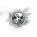 drifting bmw e60 tattoo design idea