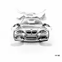 drifting bmw e60 tattoo design idea