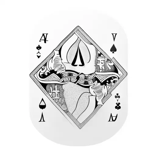 7 of spades 2 of diamonds  tattoo design idea