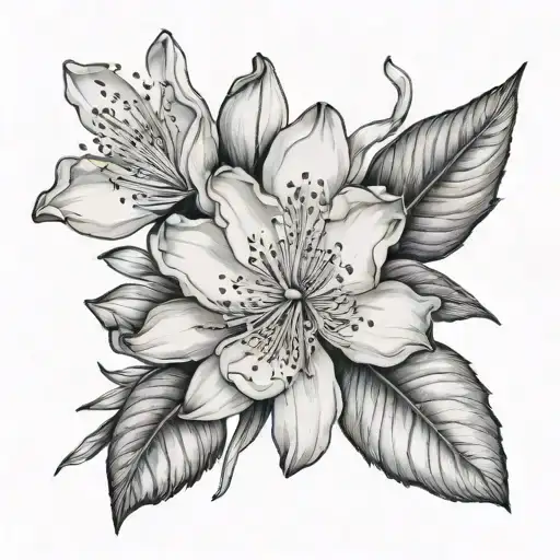 rhododendron blossom apple blossom magnolia blossom tattoo design idea