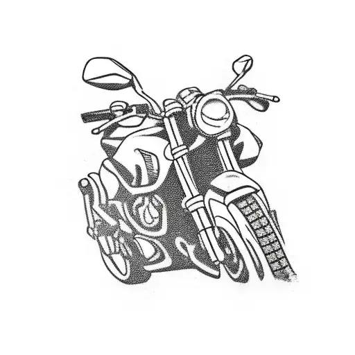 Broken motorbike chain tattoo design idea