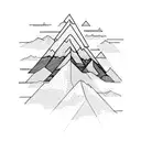 mountain solitude tattoo design idea