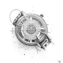 watch movement tattoo design idea