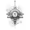 watch movement tattoo design idea