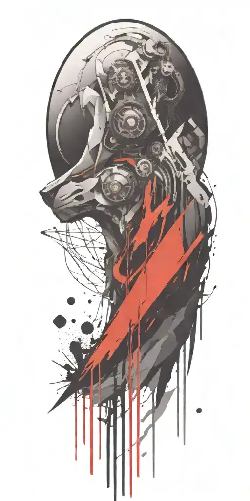 Abstract geometric design tattoo design idea