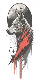 Abstract geometric design tattoo design idea