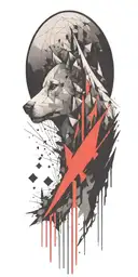 Abstract geometric design tattoo design idea