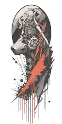 Abstract geometric design tattoo design idea