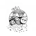 jake from adventure time touching the tree of knowledge  tattoo design idea