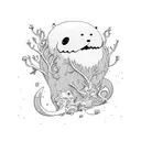 jake from adventure time touching the tree of knowledge  tattoo design idea