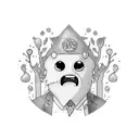 jake from adventure time touching the tree of knowledge  tattoo design idea