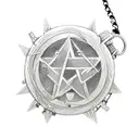A full metal alchemist pocket watch surrounded by transmutation circles tattoo design idea