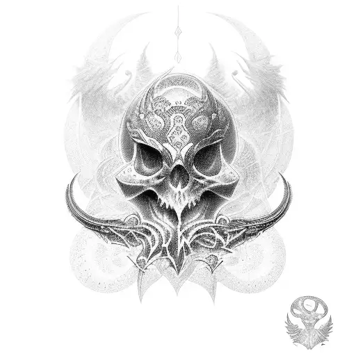 cyber sicilian scythe tattoo design idea