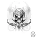 cyber sicilian scythe tattoo design idea