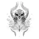 cyber sicilian scythe tattoo design idea