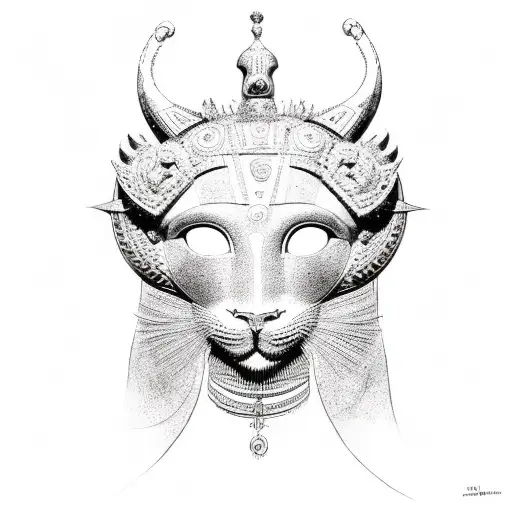 goddess sekhmet tattoo design idea