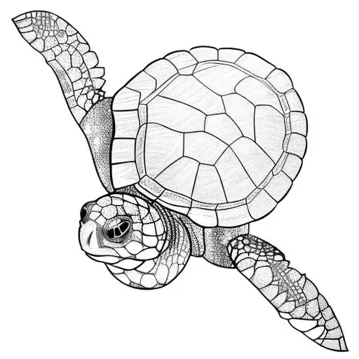 Turtle tattoo design idea