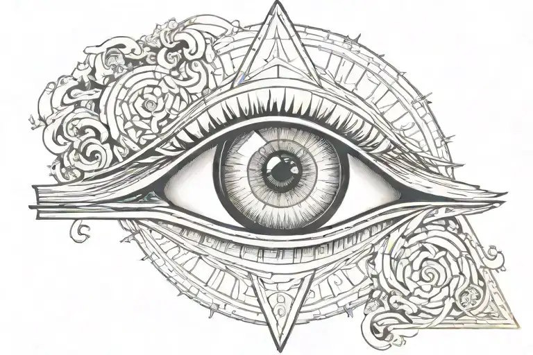 all seeing eye looking tattoo design idea