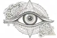 all seeing eye looking tattoo design idea