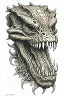 alligator skull Florida tattoo design idea