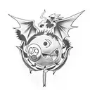 war with pokemon, one piece, hunter x hunter, death note, dragon ball,  tattoo design idea