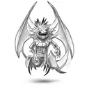 war with pokemon, one piece, hunter x hunter, death note, dragon ball,  tattoo design idea