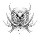 Raven holded by tentacles  tattoo design idea