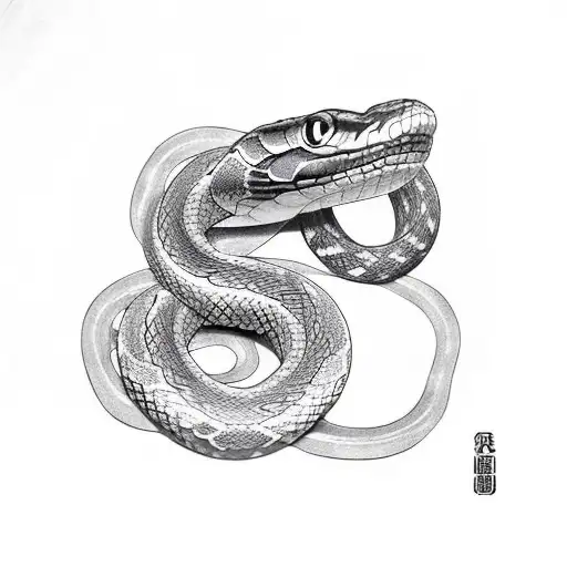snake wrapping around arm tattoo design idea