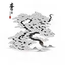 Cherry tree on shoulde blade, blossoms falling down the arm, snake wrapping going up the armywords the tree tattoo design idea