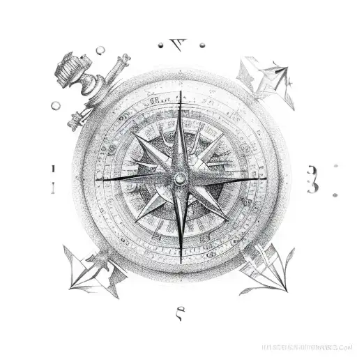 Grunge Vintage Compass Logo With North Star Tattoo Drawing West Vector,  Tattoo, Drawing, West PNG and Vector with Transparent Background for Free  Download