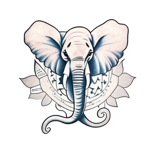 Elephant design for my newborn son tattoo design idea