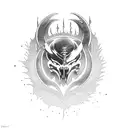 mortal kombat emblem in jade green tattoo design idea
