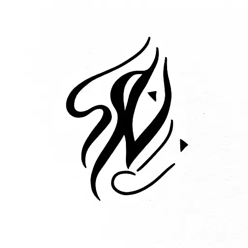 create an ambigram with the name "NOOREZAHRA" tattoo design idea