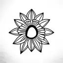 flower, Native American,  tattoo design idea