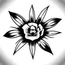 flower, Native American,  tattoo design idea