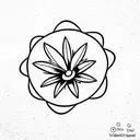 flower, Native American, concept  tattoo design idea