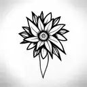 flower, Native American, concept  tattoo design idea