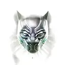 black panther tattoo design idea
