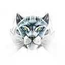 black panther tattoo design idea