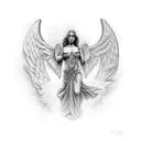 Guardian angel  tattoo design idea