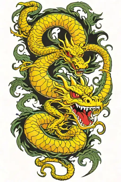 shenron dragon ball z tattoo design idea