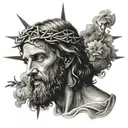 "i can do all things through Christ" jesus christ tattoo design idea