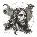 "i can do all things through Christ" jesus christ tattoo design idea