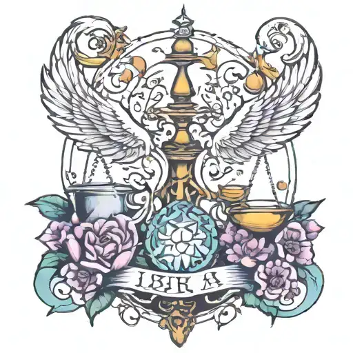 1991 and libra  tattoo design idea