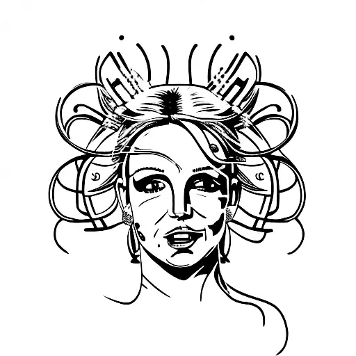Britney spears  tattoo design idea