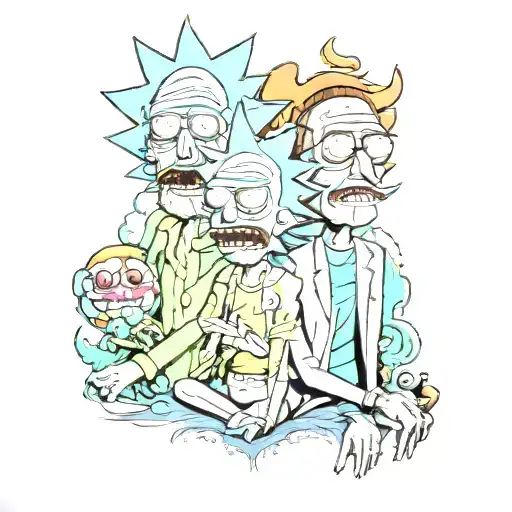 Rick and Morty fakers pepols  tattoo design idea