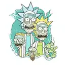 Rick and Morty fakers pepols  tattoo design idea